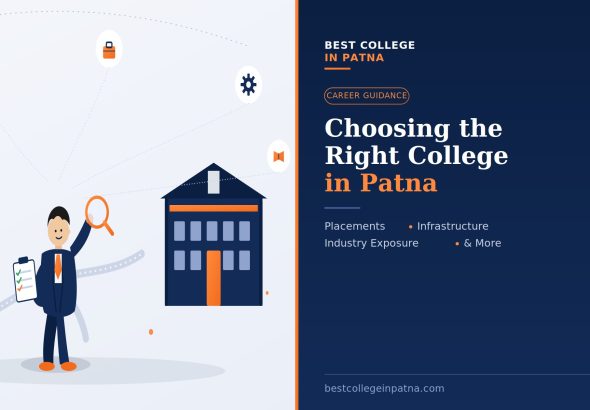 Students exploring college facilities and career opportunities in Patna